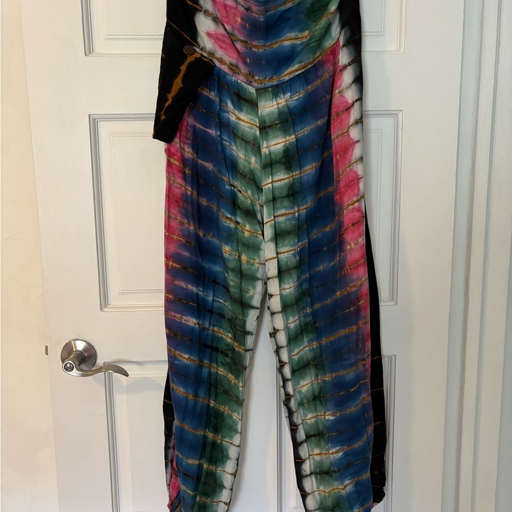 EARTHBOUND Multicolor Tie-Dye Wide-Leg Boho Chic Bottoms